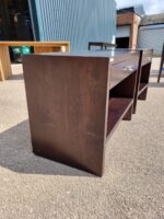 Dark Wood Bedside Cabinet Set | Large and Small Side Tables with Drawers - Image 5