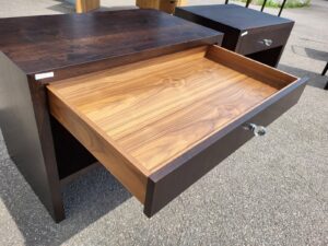 Dark wood nightstand