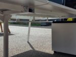 White Office Bench Desk | 4-Person, Back-to-Back | FREE Screen and 2 Pedestals - Image 7
