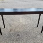 Dark Wood Console Table | Slim Hallway / Sofa Unit with Long Legs - 140cm