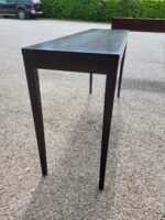 Dark Wood Console Table | Slim Hallway / Sofa Unit with Long Legs - 140cm - Image 3