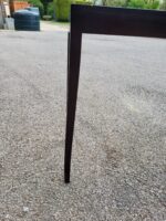 Dark Wood Console Table | Slim Hallway / Sofa Unit with Long Legs - 140cm - Image 7