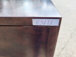 Dark Wood Console Table with 3 Integrated Drawers and Tall Steel Legs - 130cm - Image 10