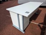 180cm White Office Desk, Rectangular Shape + FREE Lockable 3 Drawer Pedestal - Image 7