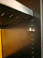 Lockable Tambour Office Cupboard with Sliding Doors, 4 Shelves Oak Storage - Image 7