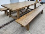 Wood Rustic Dining Table and Bench Set - Dining/Home - Seats 8–10 People - Image 4