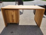 Light Wood Office Desk with Matching 3 Drawer Mobile Pedestal - 140cm - Image 2
