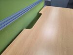 Haworth Single Workstation Desk | Green Screen and Steel Pedestal - 160cm - Image 16