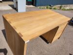 Light Wood Office Desk with Matching 3 Drawer Mobile Pedestal - 140cm - Image 12