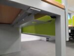 Haworth Single Workstation Desk | Green Screen and Steel Pedestal - 160cm - Image 17
