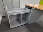 Haworth Single Workstation Desk | Green Screen and Steel Pedestal - 160cm - Image 18