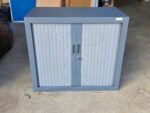 Steel Tambour Office Cupboard - Sliding Door Storage Cabinet - 80cm Wide