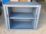 Steel Tambour Office Cupboard - Sliding Door Storage Cabinet - 80cm Wide - Image 2