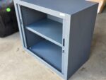 Steel Tambour Office Cupboard - Sliding Door Storage Cabinet - 80cm Wide - Image 3