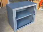 Steel Tambour Office Cupboard - Sliding Door Storage Cabinet - 80cm Wide - Image 4