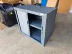Steel Tambour Office Cupboard - Sliding Door Storage Cabinet - 80cm Wide - Image 8