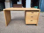 Light Wood Office Desk with Matching 3 Drawer Mobile Pedestal - 140cm