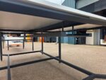 4 Person Collaboration Table, Standing Meeting / Project Station | White - 240cm - Image 5