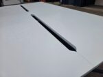 4 Person Collaboration Table, Standing Meeting / Project Station | White - 240cm - Image 6