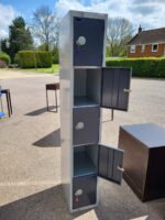Elite Grey Metal Locker - 5 Doors Lockable Storage Unit - Office / Staff / Gym - Image 2