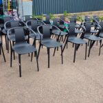 Vitra Belleville Chairs | Black Stackable Sophisticated Meeting Seat - Set of 24