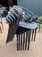 Vitra Belleville Chairs | Black Stackable Sophisticated Meeting Seat - Set of 24 - Image 2