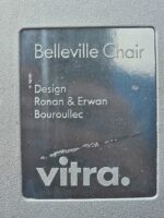 Vitra Belleville Chairs | Black Stackable Sophisticated Meeting Seat - Set of 24 - Image 3