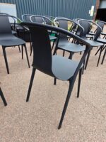 Vitra Belleville Chairs | Black Stackable Sophisticated Meeting Seat - Set of 24 - Image 5