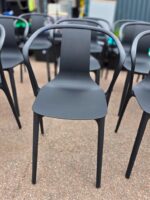 Vitra Belleville Chairs | Black Stackable Sophisticated Meeting Seat - Set of 24 - Image 15