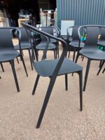 Vitra Belleville Chairs | Black Stackable Sophisticated Meeting Seat - Set of 24 - Image 17