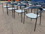 Paustian ASAP Meeting Chair | Grey Padded Seat, Black Steel Frame - Set of 14