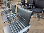 ICF Swivel Meeting Chairs | Set of 4 | Genuine Leather, Chrome Base on Castors - Image 5