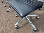 ICF Swivel Meeting Chairs | Set of 4 | Genuine Leather, Chrome Base on Castors - Image 11