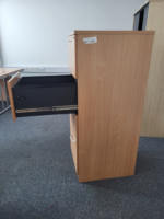 Office Lockable Filing Cabinet | 4 Drawer  Modern Wood-Effect Storage Unit - Image 3
