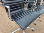 ICF Swivel Meeting Chairs | Set of 4 | Genuine Leather, Chrome Base on Castors - Image 15