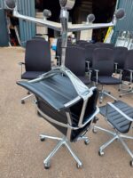ICF Swivel Meeting Chairs | Set of 4 | Genuine Leather, Chrome Base on Castors - Image 19
