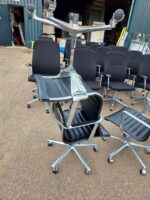 ICF Swivel Meeting Chairs | Set of 4 | Genuine Leather, Chrome Base on Castors - Image 23