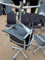 ICF Swivel Meeting Chairs | Set of 4 | Genuine Leather, Chrome Base on Castors - Image 24