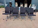 Swivel Office Chairs Set of 16 | Aluminium Base with Armrests and High Back - Image 2