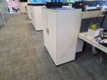 White Office Storage Cupboard | 2 Door Lockable Cabinet with Glass Top - 120cm - Image 5