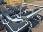 Cantilever Meeting Chairs | Black Upholstered Seat + Chrome Frame - Set of 22 - Image 8