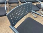 Cantilever Meeting Chairs | Black Upholstered Seat + Chrome Frame - Set of 22 - Image 13