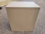 Metal Office Filing Cabinet - 2 Drawer Lockable Desk-High Unit | Brown & Cream - Image 5