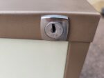 Metal Office Filing Cabinet - 2 Drawer Lockable Desk-High Unit | Brown & Cream - Image 7