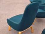 High Back Accent Chairs | Teal Fabric | Lounge / Reception Seating -  Set of 6 - Image 7