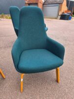 High Back Accent Chairs | Teal Fabric | Lounge / Reception Seating -  Set of 6 - Image 8