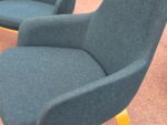 High Back Accent Chairs | Teal Fabric | Lounge / Reception Seating -  Set of 6 - Image 11