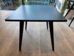 Square Black Dining Table | Meeting/Café /Lounge | Adjustable Feet - 80cm - Image 2