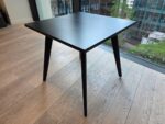 Square Black Dining Table | Meeting/Café /Lounge | Adjustable Feet - 80cm - Image 3