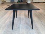 Square Black Dining Table | Meeting/Café /Lounge | Adjustable Feet - 80cm - Image 4